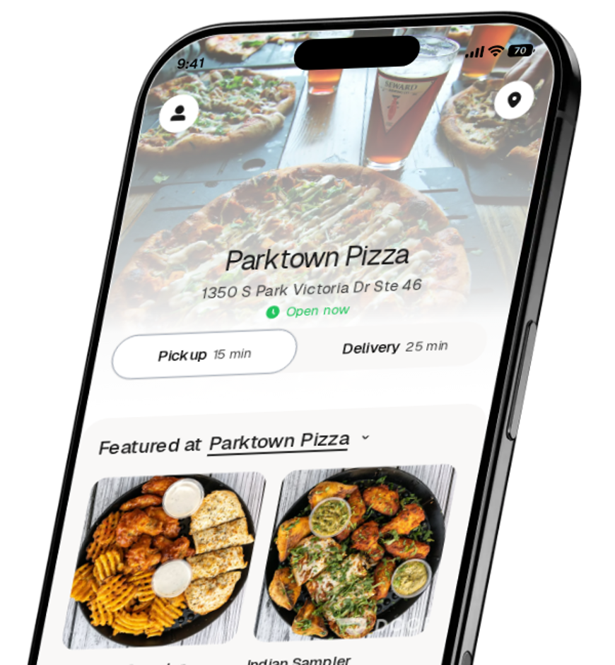 Parktown Pizza app preview